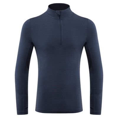 Föhn Merino Long Sleeve Zip Baselayer (200) - Mood Indigo, Mood Indigo